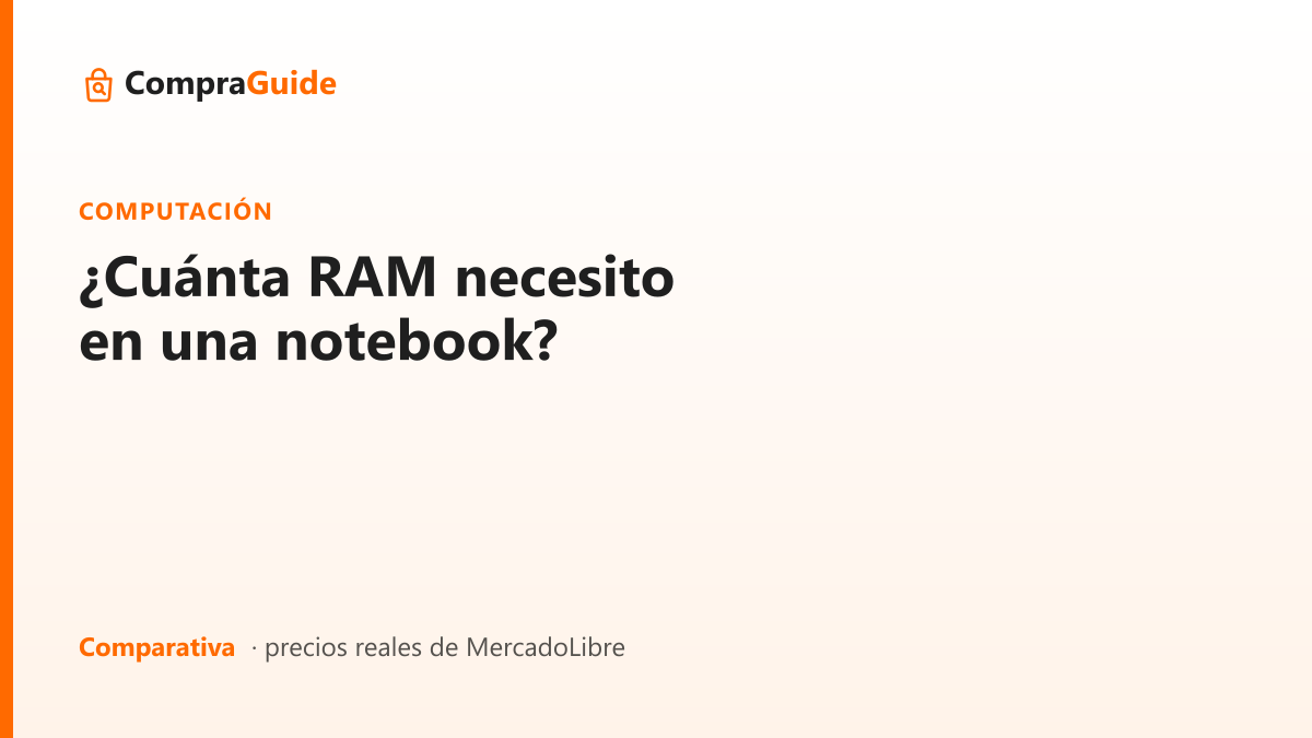 ¿Cuánta RAM necesito en una notebook?