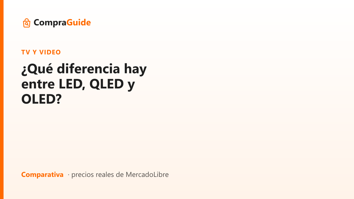 ¿Qué diferencia hay entre LED, QLED y OLED?