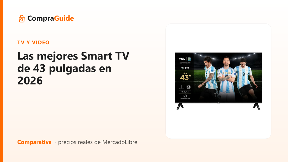 Las mejores Smart TV de 43 pulgadas en 2026